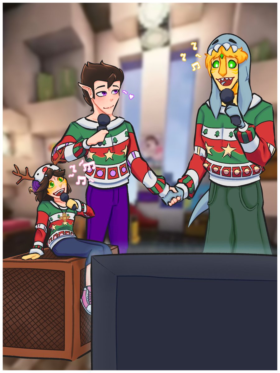 Asiku_Aru's tweet photo. Día 11(30): Bailando/cantando canciones navideñas
Yo creo que si V hubiera estado también se hubiera puesto un suéter igual al de su niña, el suéter familiar :'D
#12DaysOfFooligetta #Fooligetta https://t.co/Dm2b3BOpfM