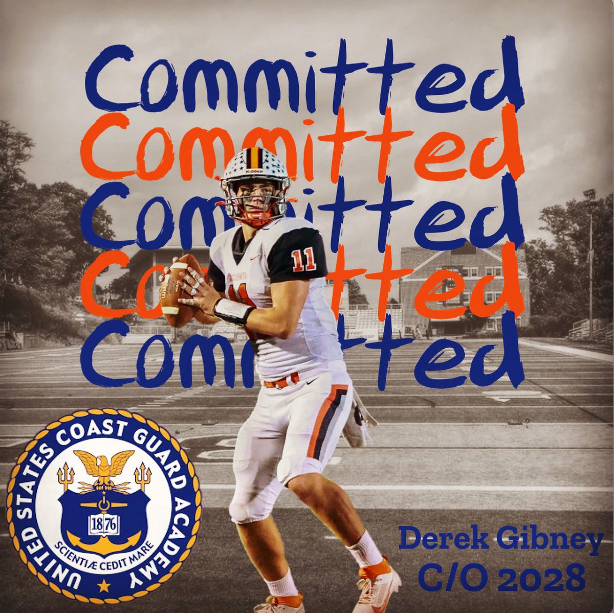Go Bears!🐻🔵🟠#committed <a href="/RickGibney28/">Rick Gibney</a> <a href="/CoachChrismer23/">Joe Chrismer IV</a> <a href="/CoachJBWells/">JB Wells</a> <a href="/CoachCCGrant/">CC Grant</a> <a href="/USCGA_Football/">USCGA Football</a>