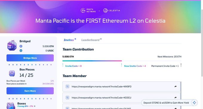 Genesis (@nefariousmoney) on Twitter photo Join my team at #mantaparadigm #MantaPacific #mantainvitecodes Invite codes:
newparadigm.manta.network/?inviteCode=5Kβ¦
newparadigm.manta.network/?inviteCode=RMβ¦
newparadigm.manta.network/?inviteCode=SGβ¦
newparadigm.manta.network/?inviteCode=DIβ¦
newparadigm.manta.network/?inviteCode=FWβ¦
newparadigm.manta.network/?inviteCode=IFβ¦
newparadigm.manta.network/?inviteCode=AWβ¦
newparadigm.manta.network/?inviteCode=AC⦠Join my team at #mantaparadigm #MantaPacific #mantainvitecodes Invite codes:
newparadigm.manta.network/?inviteCode=5Kβ¦
newparadigm.manta.network/?inviteCode=RMβ¦
newparadigm.manta.network/?inviteCode=SGβ¦
newparadigm.manta.network/?inviteCode=DIβ¦
newparadigm.manta.network/?inviteCode=FWβ¦
newparadigm.manta.network/?inviteCode=IFβ¦
newparadigm.manta.network/?inviteCode=AWβ¦
newparadigm.manta.network/?inviteCode=ACβ¦