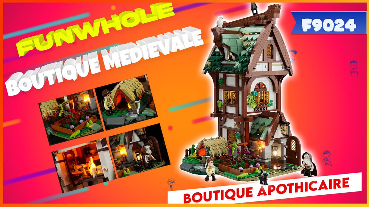 ericlegeek84's tweet image. Encore une vidéo mais j'avais du retard a rattraper c'est pour les fans de brique style Lego  ! Voici le set medieval de brique #funwhole  la boutique apothicaire avec eclairage led :)   youtu.be/QHg7Vh9FgWg