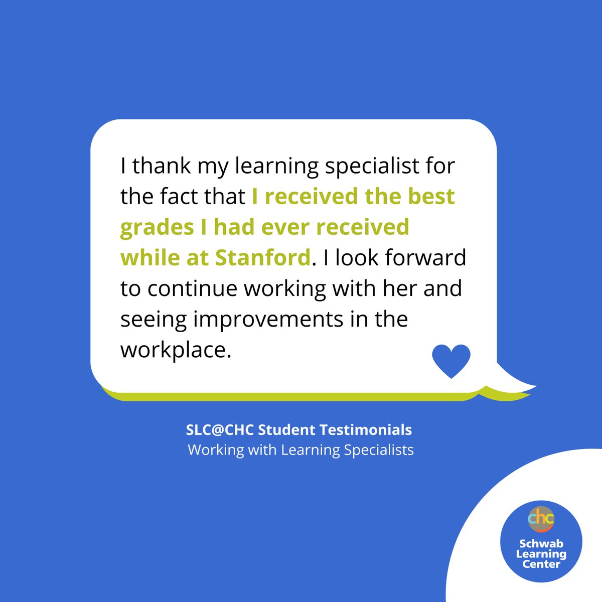 Have a #learningdisability? 

Tap into your gifts, strengths and potential by working with one of our #learningspecialists, and reach new heights! ⛰️

Visit us at chconline.org/slc

#SchwabLearningCenteratCHC #CHC #StudentTestimonial #LearningDisabilities #ADHD #Dyslexia