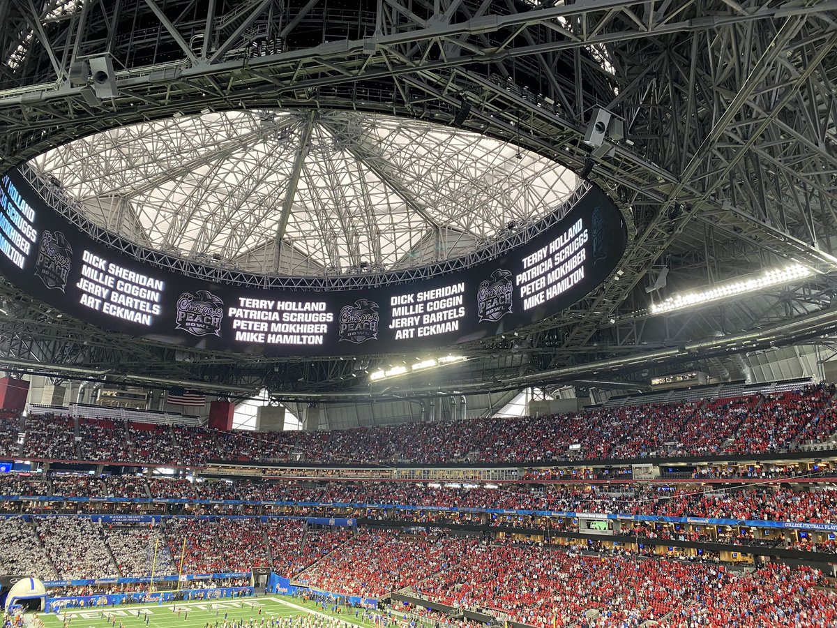 Appreciate the reminder of the life and legacy of <a href="/mikehamilton63/">Mike Hamilton</a> at the <a href="/CFAPeachBowl/">Chick-fil-A Peach Bowl</a> today! Blessed to have worked with him at <a href="/Learfield/">LEARFIELD</a> and called him friend.