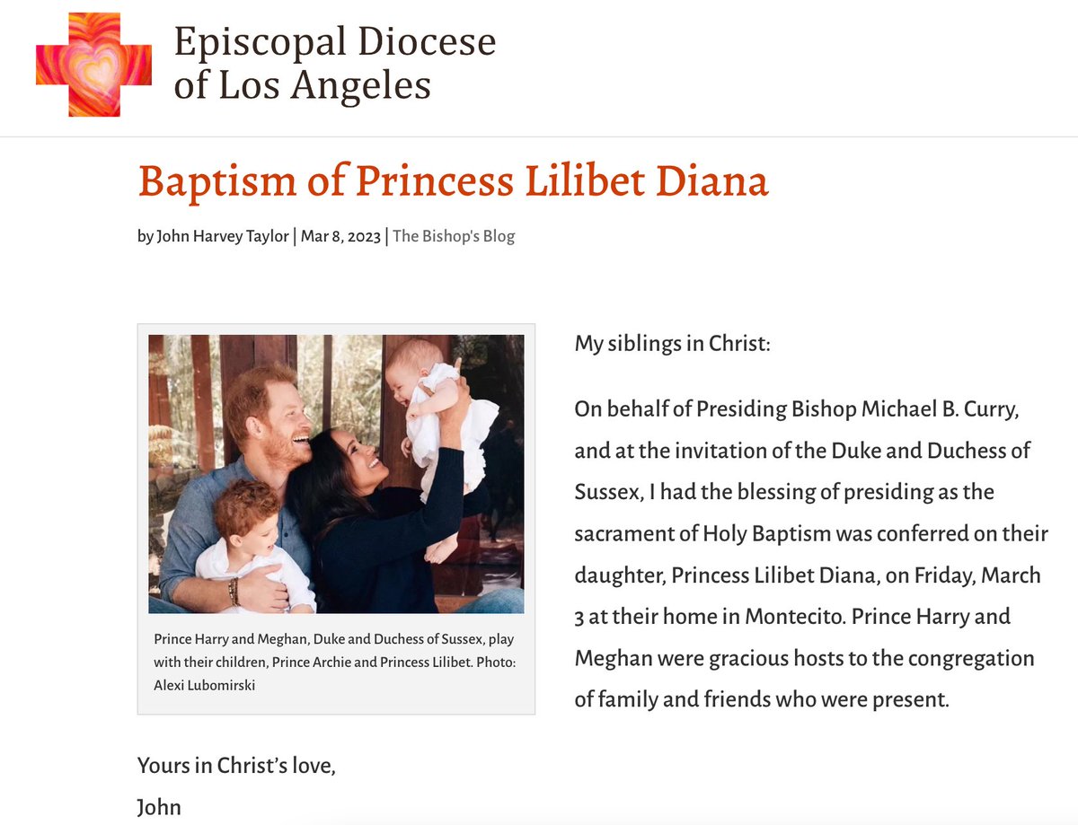 March: Baptism of Princess Lilibet Diana #2023SussexRecap