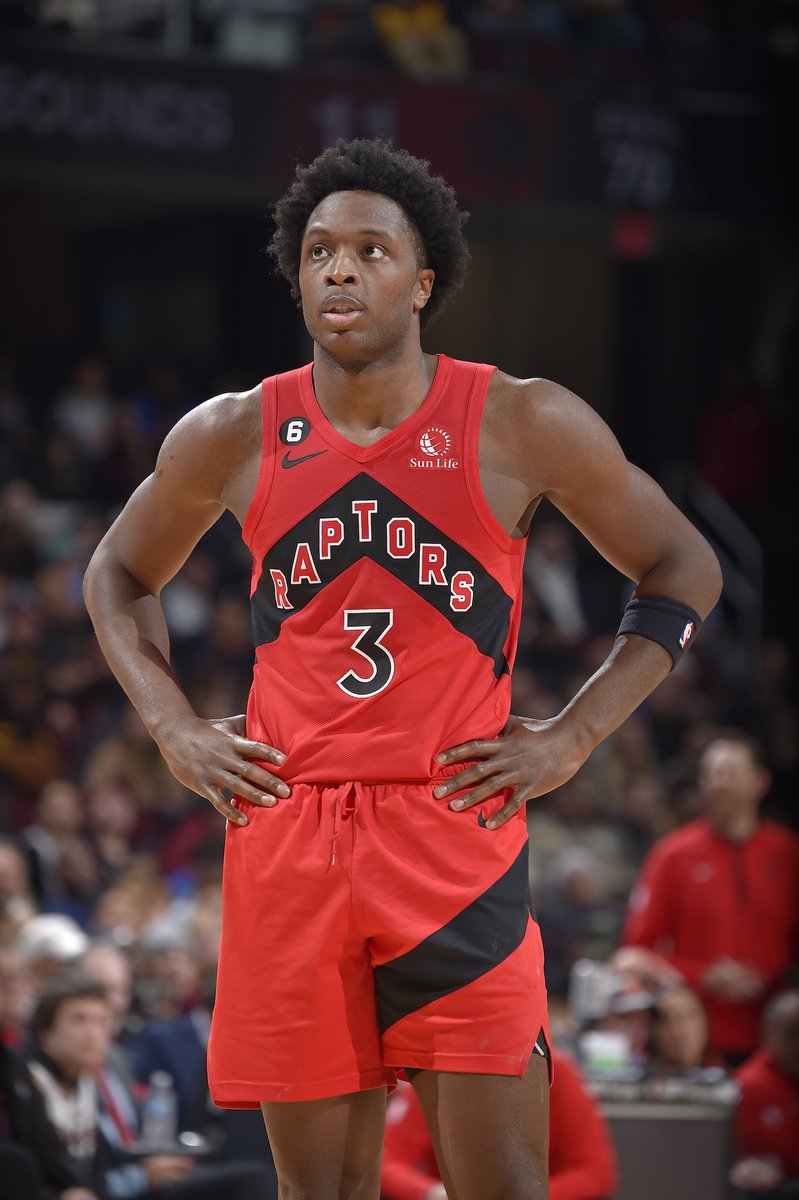 BleacherReport's tweet photo. BREAKING: Raptors are trading OG Anunoby to the Knicks for package including RJ Barrett, Immanuel Quickley and draft considerations, per @wojespn https://t.co/85D50sK8RD