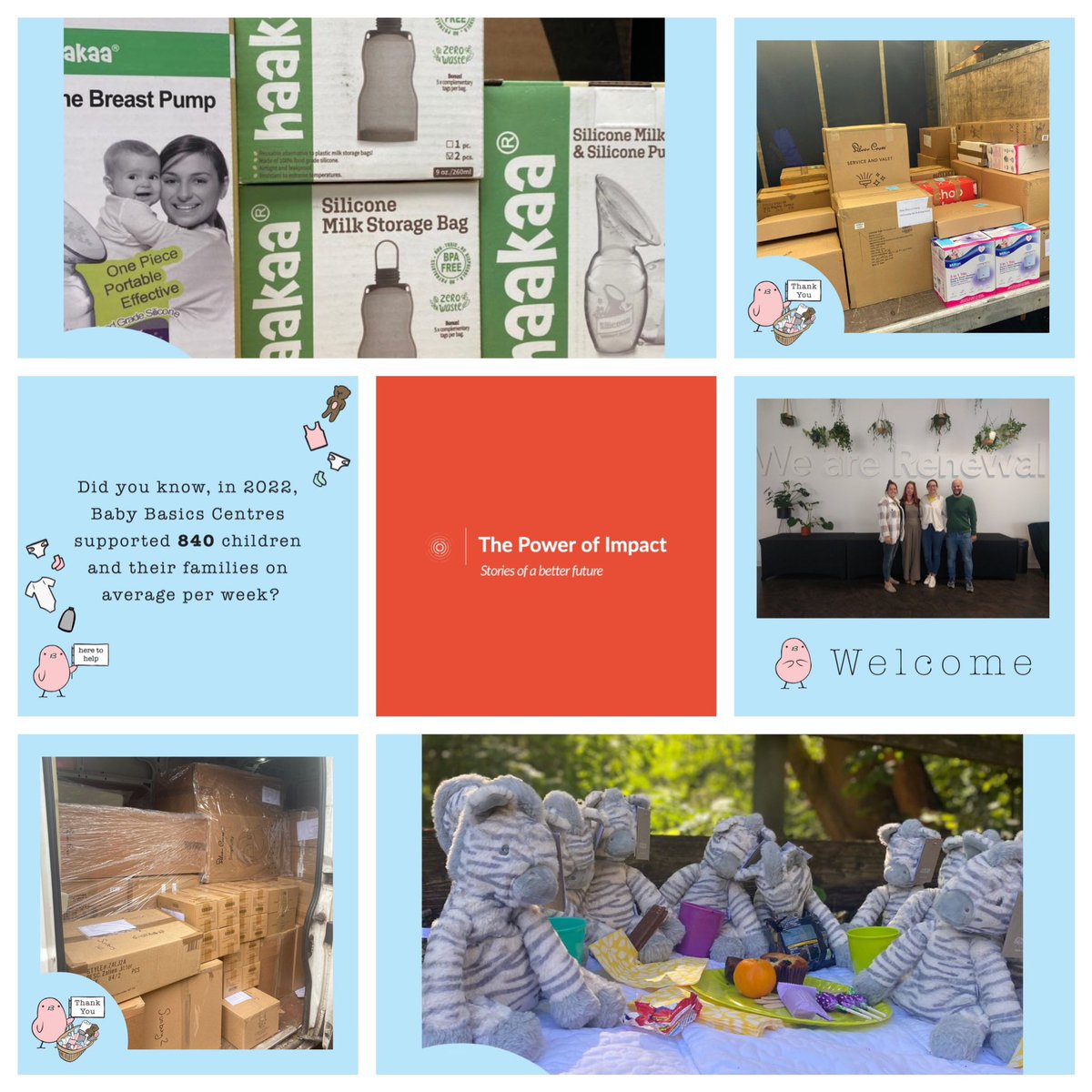 September 2023 - we welcomed Baby Basics Solihull, sent out 1000’s of corporate donations to our centres, spoke on The Power of Impact podcast, more support from @mamasandpapas & @haaka, continued our Did you know? @revkatebottley