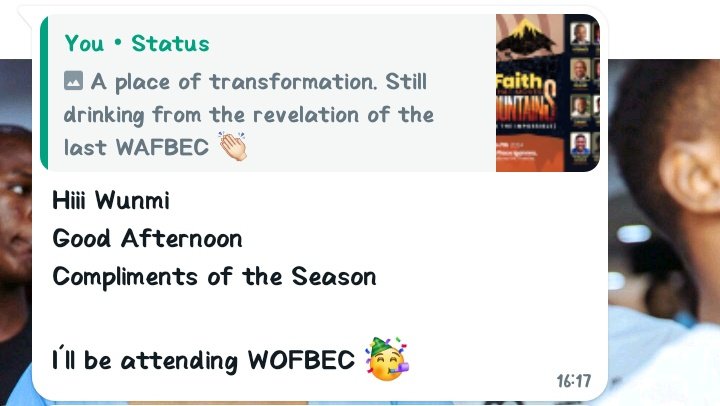 Wunmithegreat's tweet image. Dem no dey miss WOFBEC!

#WOFBEC2024
#WOFBECKONS