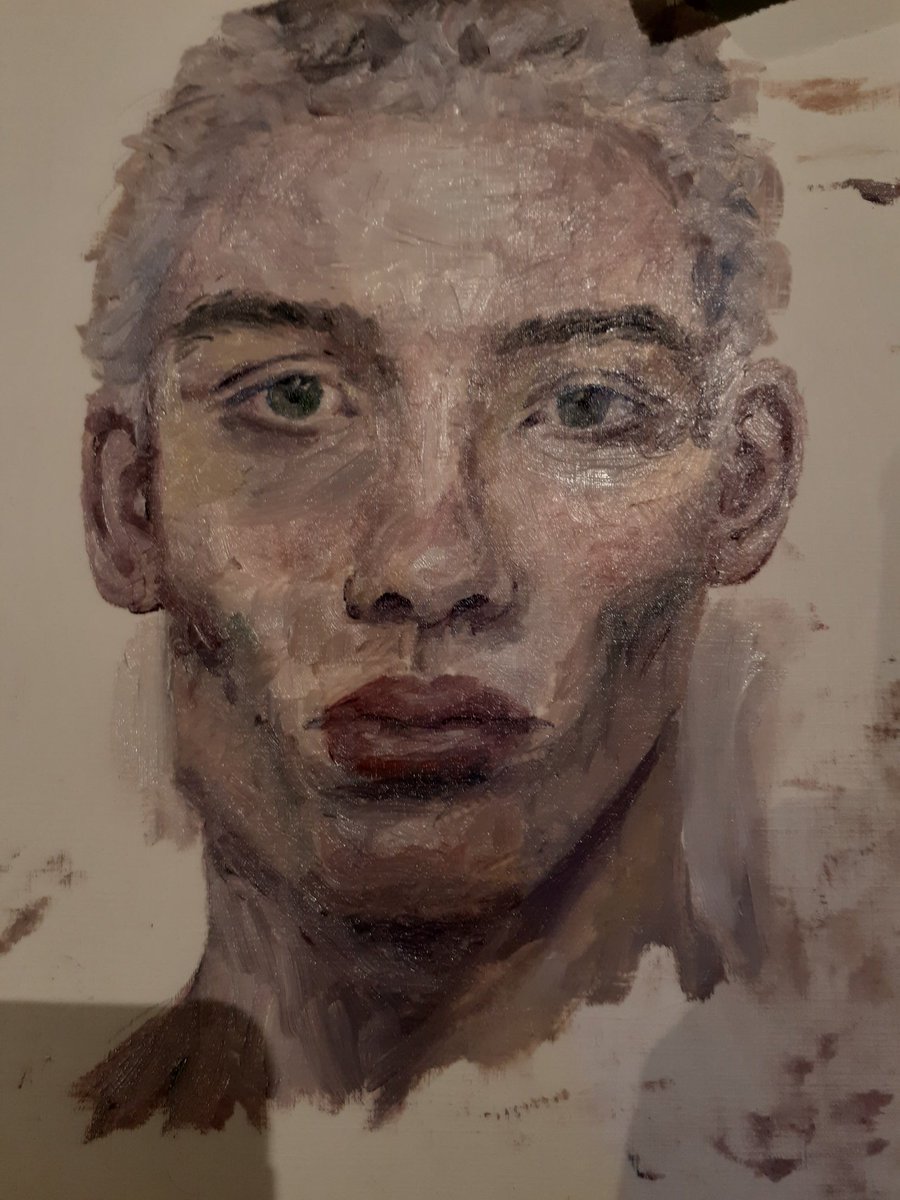 RllyConfused_'s tweet photo. first actual finished painting in a while
and got new oils to play around with:D
#oilpainting #youngartist #traditionalart #silly #gotyourbrows #painting #yum #transartist https://t.co/EApf01D5MI