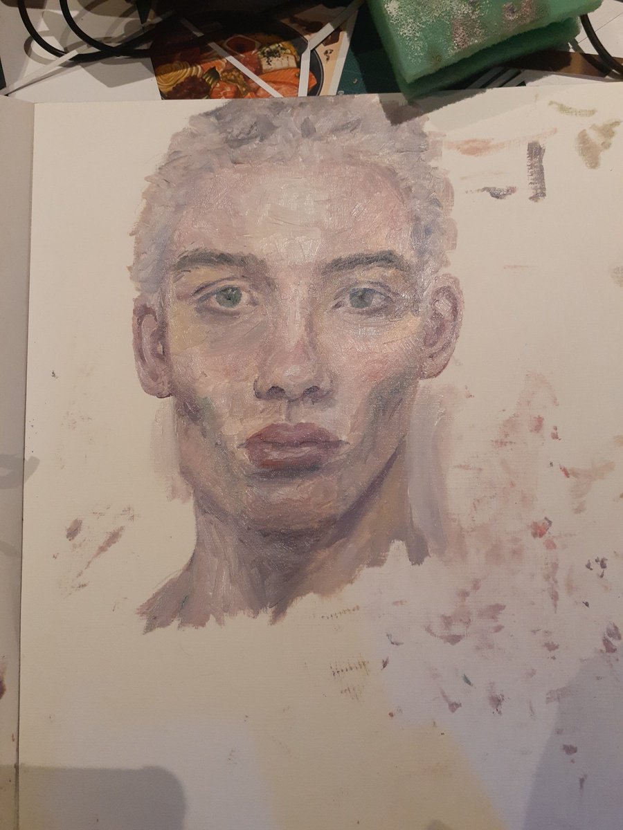 RllyConfused_'s tweet photo. first actual finished painting in a while
and got new oils to play around with:D
#oilpainting #youngartist #traditionalart #silly #gotyourbrows #painting #yum #transartist https://t.co/EApf01D5MI