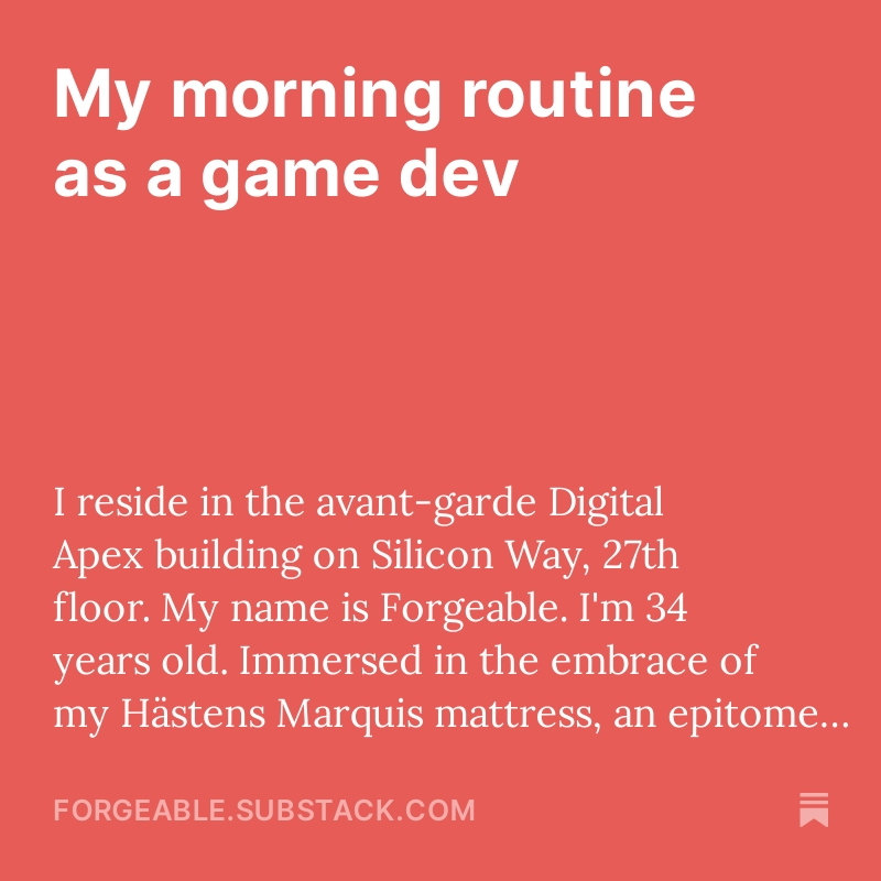 My morning routine as a game dev: shorturl.at/ptxz9
