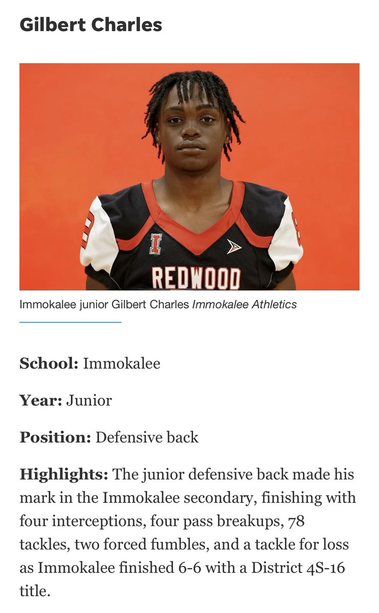 Nick Citro (@coachcitro) on Twitter photo Congrats to our All-Area first team selections!
<a href="/CompereJustin/">Justin Compere</a> <a href="/Gilbertcharles_/">GilbertππΉ</a> <a href="/ChandronP/">Chandron Pierre</a> #KAIZEN <a href="/ImmokaleeFB/">Immokalee High Football</a> Congrats to our All-Area first team selections!
<a href="/CompereJustin/">Justin Compere</a> <a href="/Gilbertcharles_/">GilbertππΉ</a> <a href="/ChandronP/">Chandron Pierre</a> #KAIZEN <a href="/ImmokaleeFB/">Immokalee High Football</a>