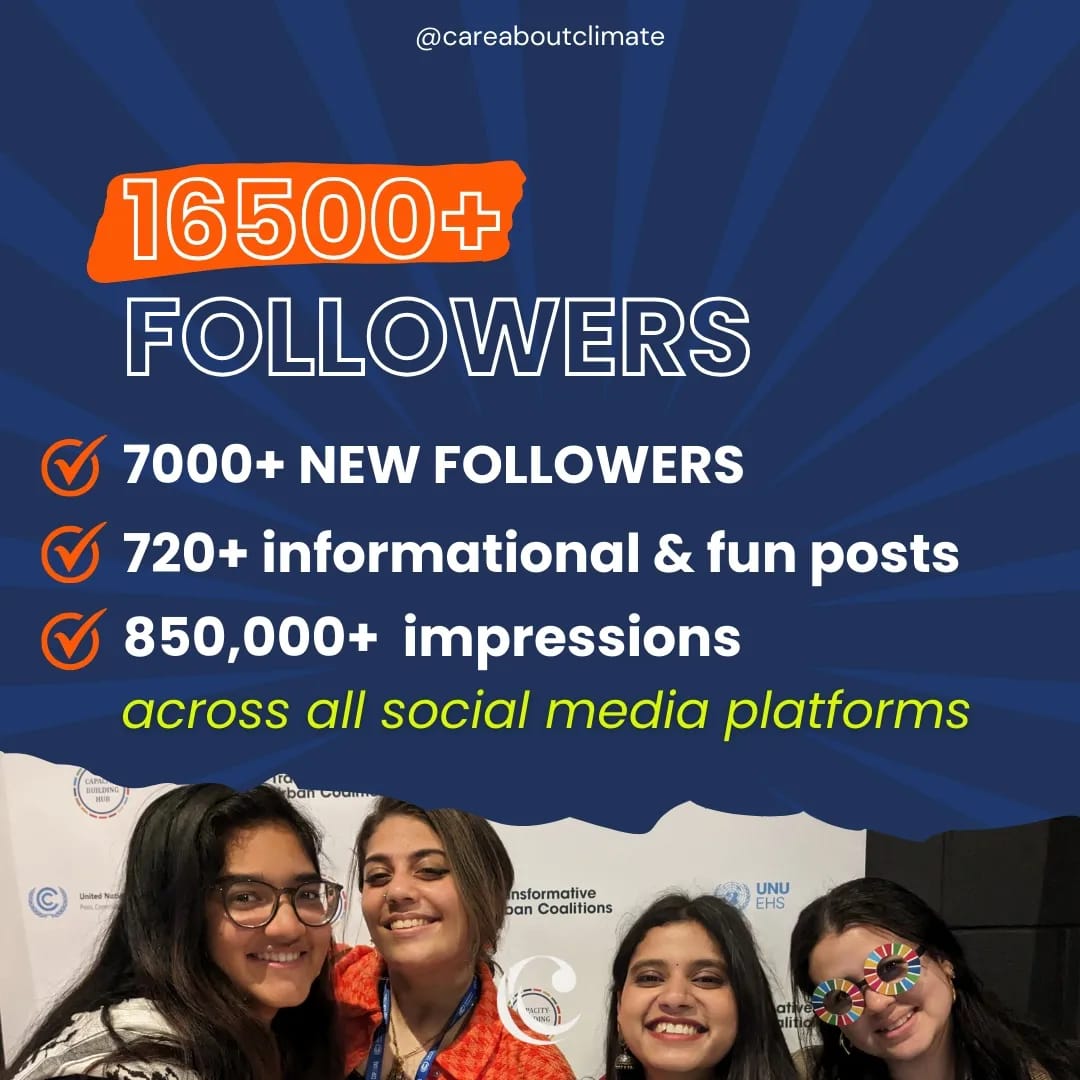careboutclimate's tweet photo. Here's a snapshot of the exciting year we've had! 

📌 Delegation of 30+ volunteers to UNFCCC COP, SBs and UN Climate Weeks
📌 Growth of our social media engagement by a whopping 400%
📌 Over 220 young people trained with our International Climate Policy and Advocacy Course. https://t.co/8Y3u0grjjj