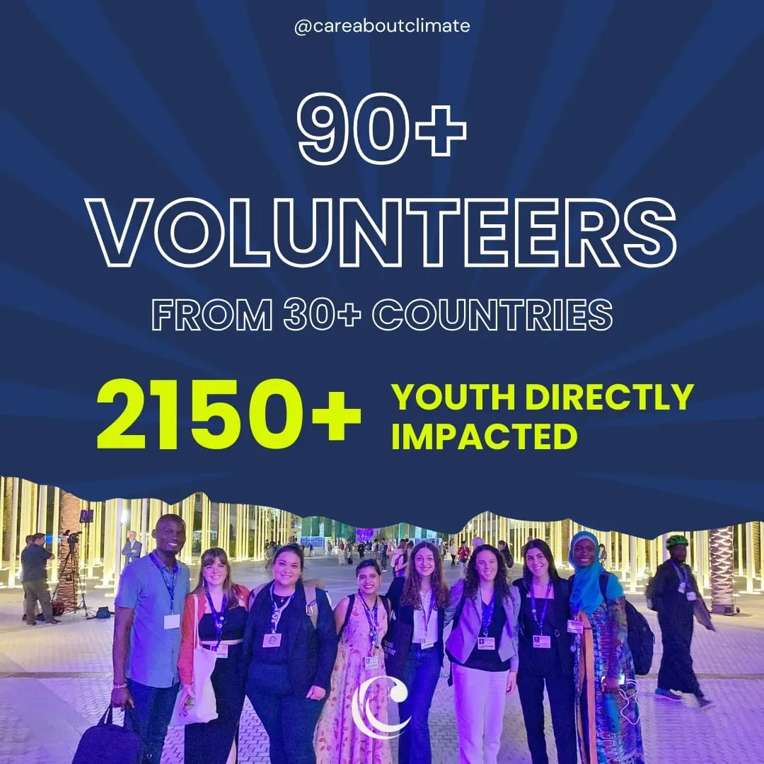 careboutclimate's tweet photo. Here's a snapshot of the exciting year we've had! 

📌 Delegation of 30+ volunteers to UNFCCC COP, SBs and UN Climate Weeks
📌 Growth of our social media engagement by a whopping 400%
📌 Over 220 young people trained with our International Climate Policy and Advocacy Course. https://t.co/8Y3u0grjjj