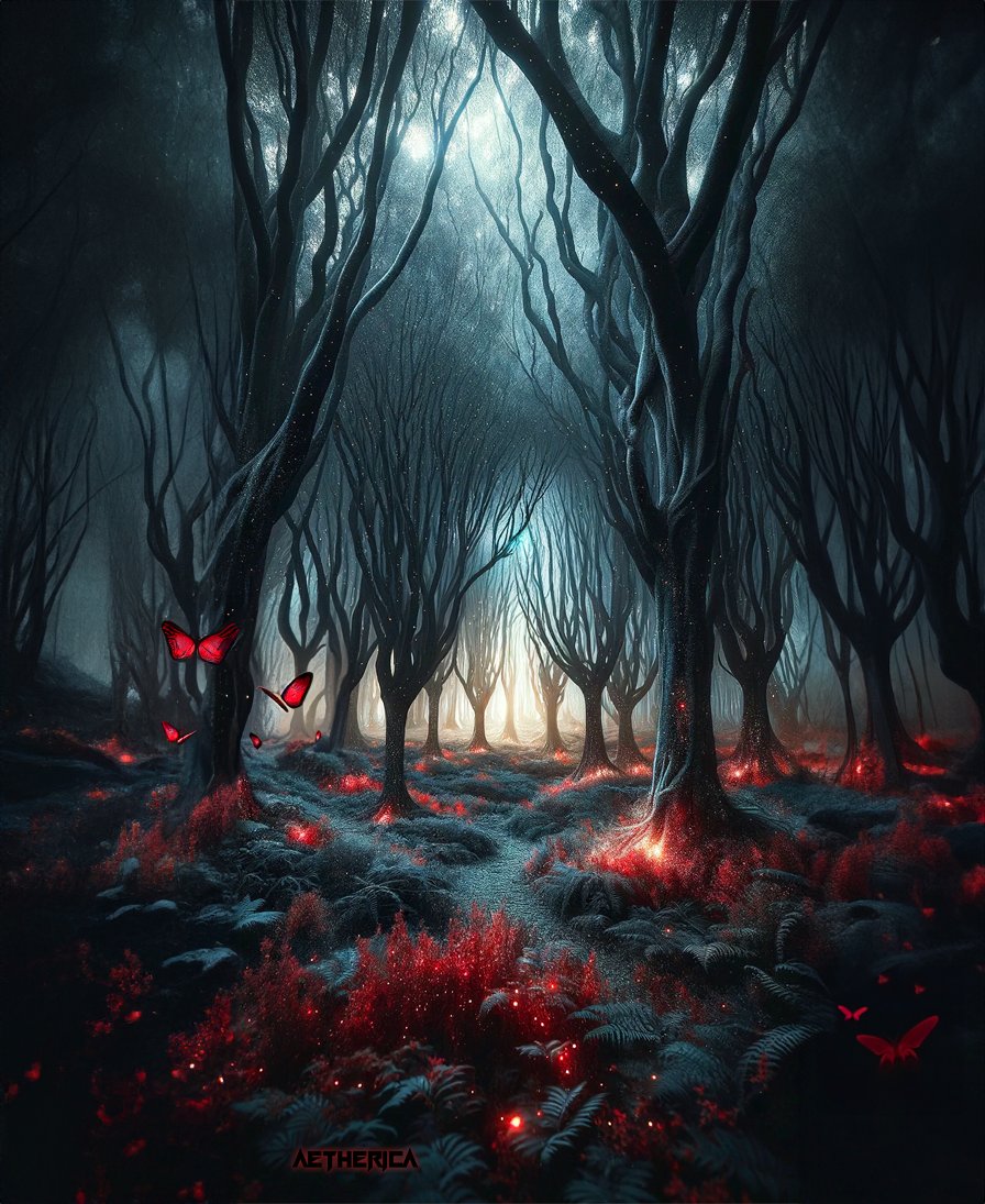 AethericaX's tweet photo. Location: Ebonglimmer Grove
Time to release this beauty back to the wilds, the moonlight calls the moth home.
-- Celadine Ethervine
World: #XeonPrime | #Worldbuilding | #DALLE3 | #ConceptArt