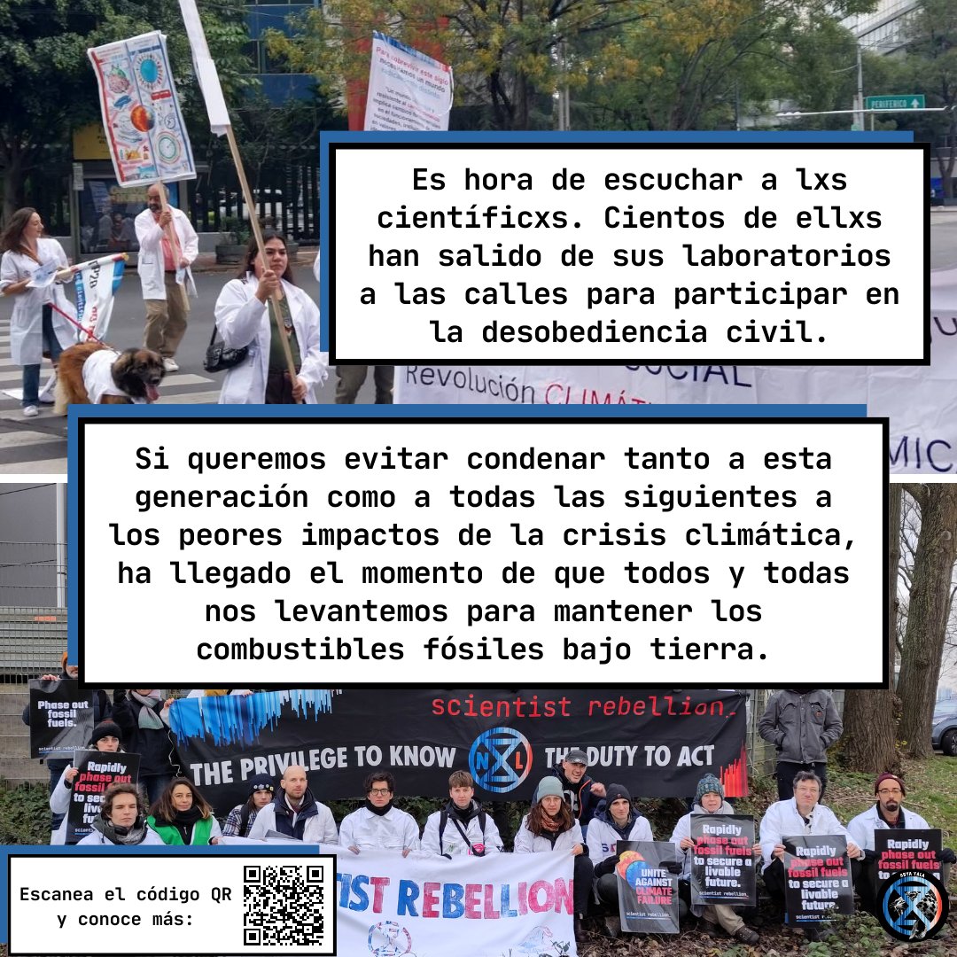 🥼 Científicxs salen a las calles, instando a la desobediencia civil. Es hora de escuchar, levantarse y mantener los combustibles fósiles bajo tierra. ¡El momento es ahora! 🌏🔥 

#COP28 #CambioClimático #LaCienciaEsClara
