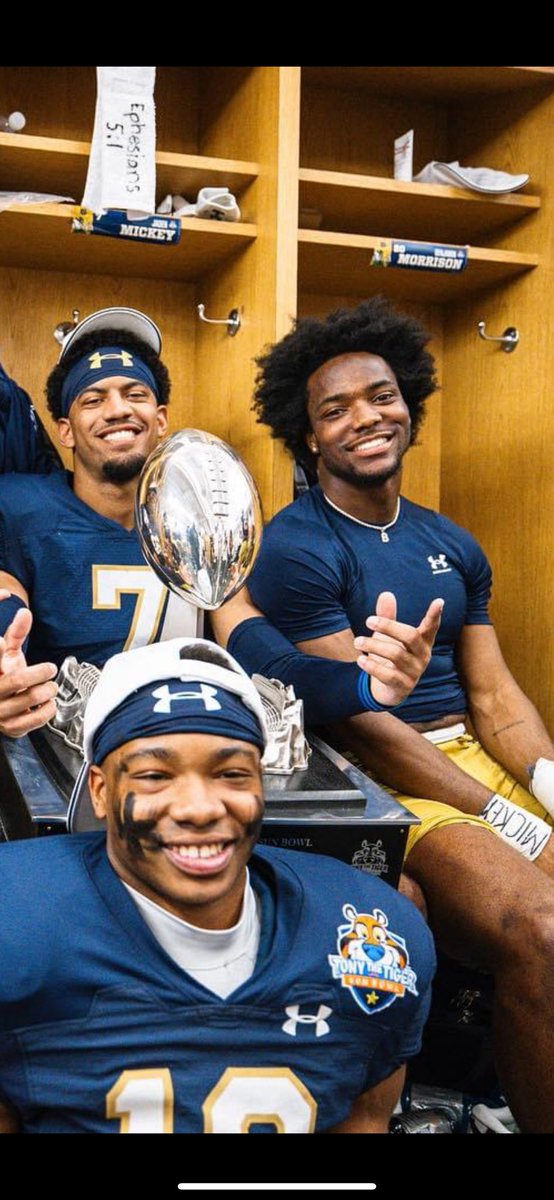 You simply will never be able to argue me out of being a fan of Notre Dame, this team, and these boys. This photo stopped my scroll. Smiling in midst of the heaviest kind of sadness. BMo’s wrist tape. Mickey’s verse hanging above him. I love this team.