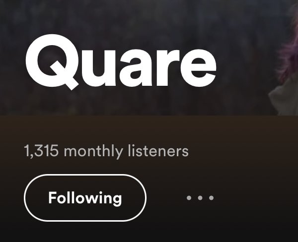 BREAKING: neondreams & crybxby surpass 1,000 streams while 2thedirt becomes the first song on Paris to surpass 2,000.

Quare reaches a new peak of over 1,300 monthly listeners.