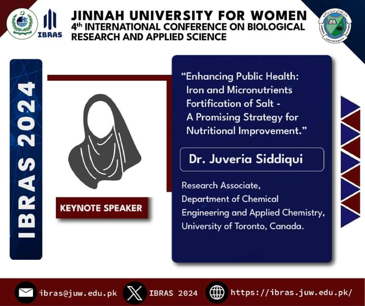 IBRAS2024's tweet photo. Join us at the 4th IBRAS 2024 Conference organized by Faculty of Science, JUW! 
Don’t miss this chance to learn technique from Dr. Juveria Siddiqui an expert in the field. Join us for an enjoyable and informative experience!
#juw #ibras24 #csse #DrJuveriaSiddiqui #publichealth https://t.co/sOCHflMePn