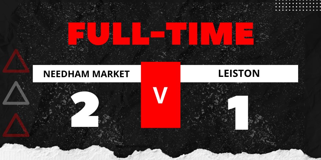FT: Needham U23S 2-1 <a href="/leistonfc/">Leiston FC</a> U23S 

A much deserved three points with goals from Fraser and Vance 

#NeedhamMarketFC #NMAcademy