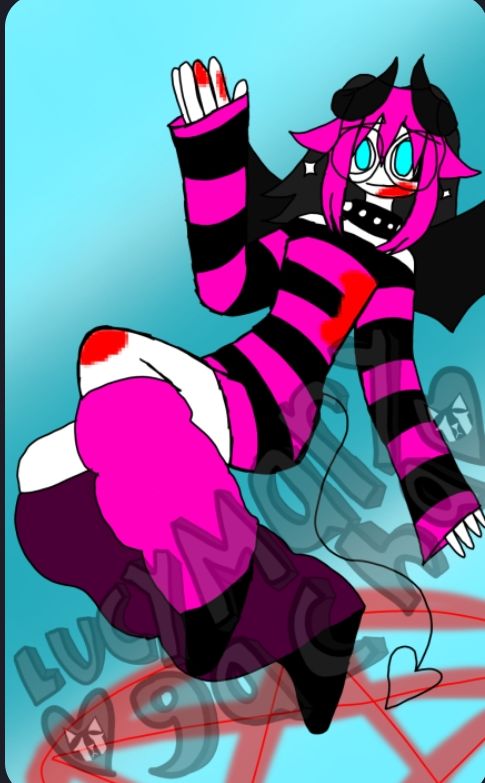 LucyMaryGacha's tweet photo. Made myself a character on a free avatar maker in Roblox (sadly dident get to keep the skin) and then I drew it! #roblox #art #robloxart https://t.co/AJgZZu5Ey3