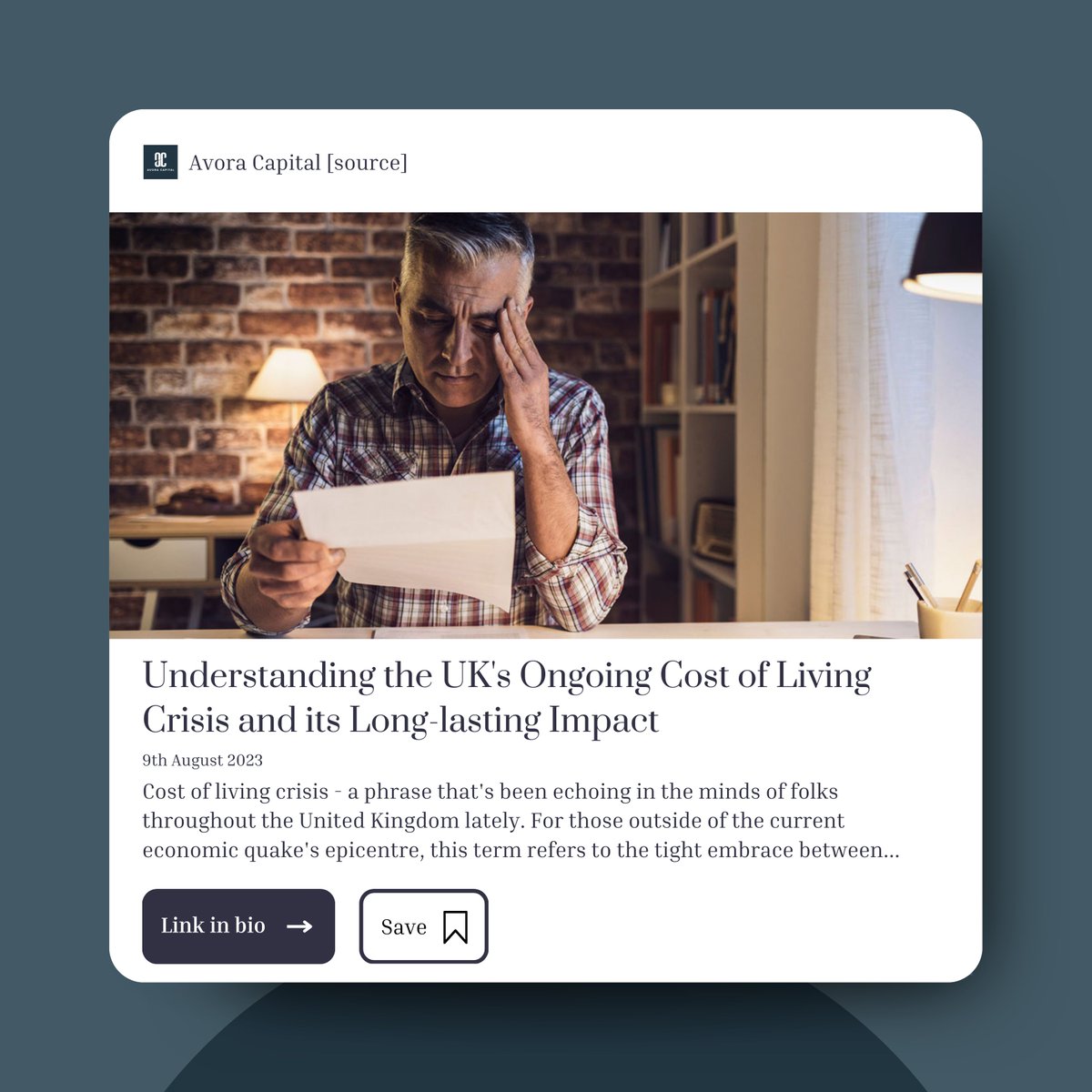 Avora_Capital's tweet photo. Amid the ongoing cost of living crisis in the UK, smart investment strategies are crucial. Avora Capital presents an attractive option for those looking.

To learn more about how Avora Capital can help you,  click the link in the bio.

#AvoraCapital #SocialHousingInvestment https://t.co/uD62XjSr1S