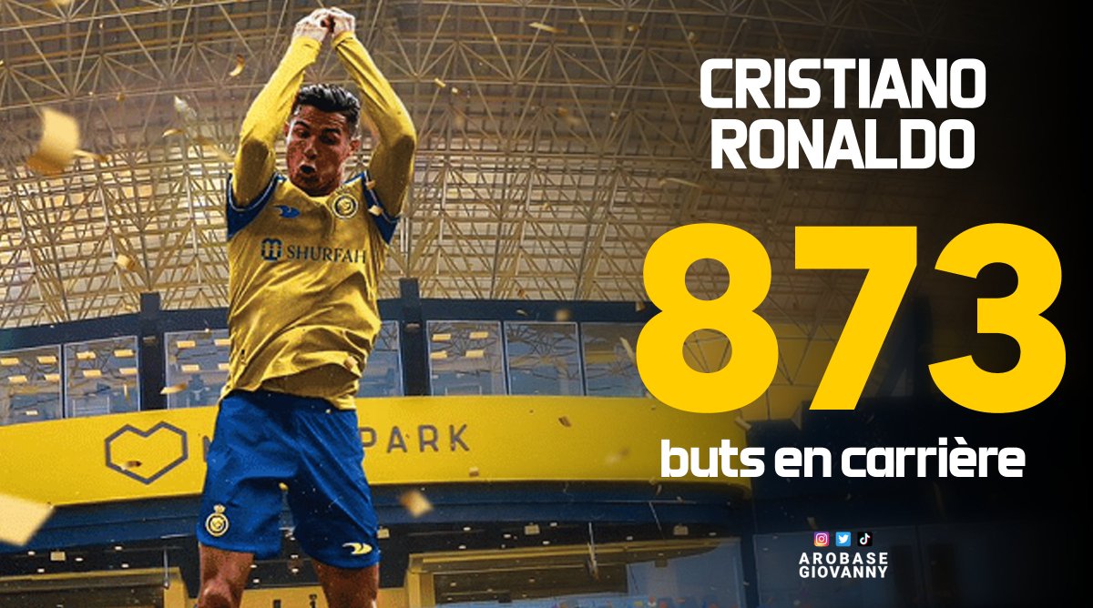 ArobaseGiovanny's tweet image. LE MEILLEUR JOUEUR DU MONDE A ENCORE FRAPPÉ

LE PLUS GRAND JOUEUR DE TOUS LES TEMPS

873 BUTS EN CARRIÈRE

GOAAAAAAAL DE CRISTIANO RONALDO