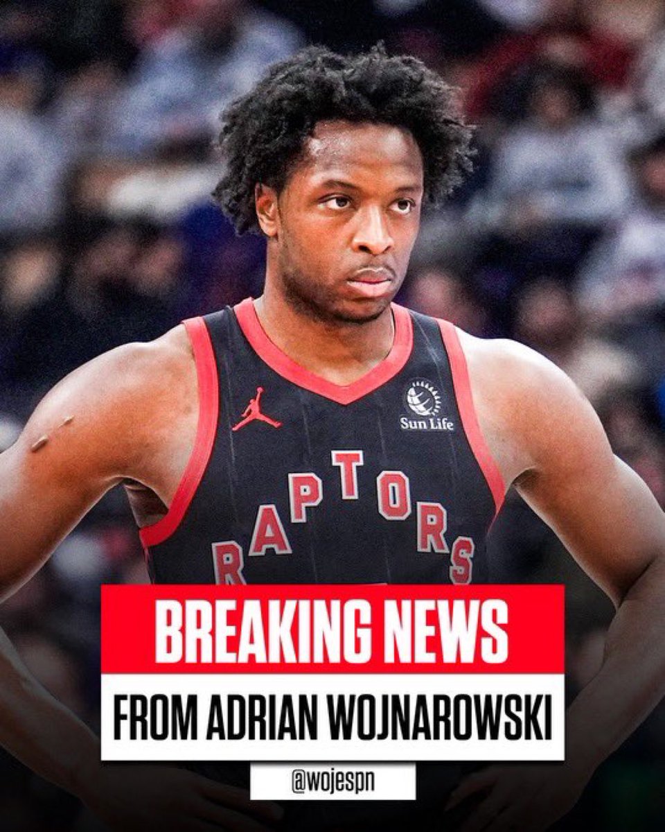 SportsDraft_NY's tweet photo. The Toronto Raptors are finalizing a trade to send OG Anunoby to the New York Knicks for a package including  RJ Barrett, Immanuel Quickley and draft considerations, sources tell ESPN

#NewYorkForever https://t.co/IXmXKsg8eO