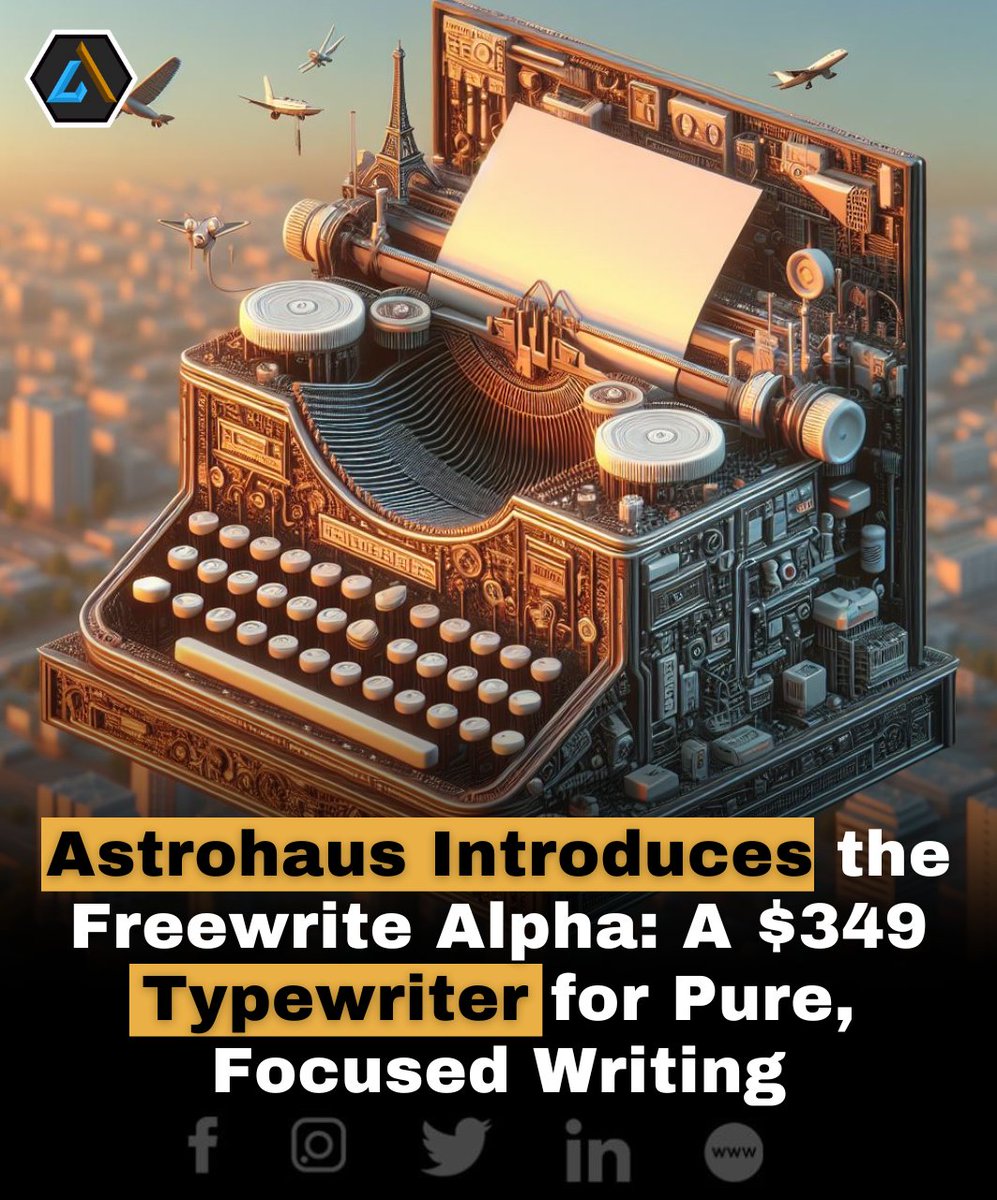 themestimes's tweet image. The Freewrite Alpha the epitome of distraction-free smart typewriters. 📝✨ Immerse yourself in a realm where notifications and web browsers don't exist – a space dedicated solely to your craft.
 #FreewriteAlpha #DistractionFreeWriting
