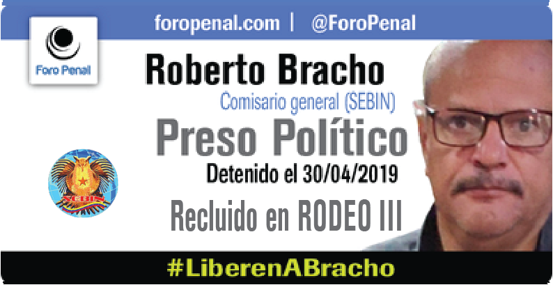 Roberto Bracho: comisario general SEBIN, privado de libertad con fines políticos desde el 30/04/2019.- #LiberenABracho Venezuela