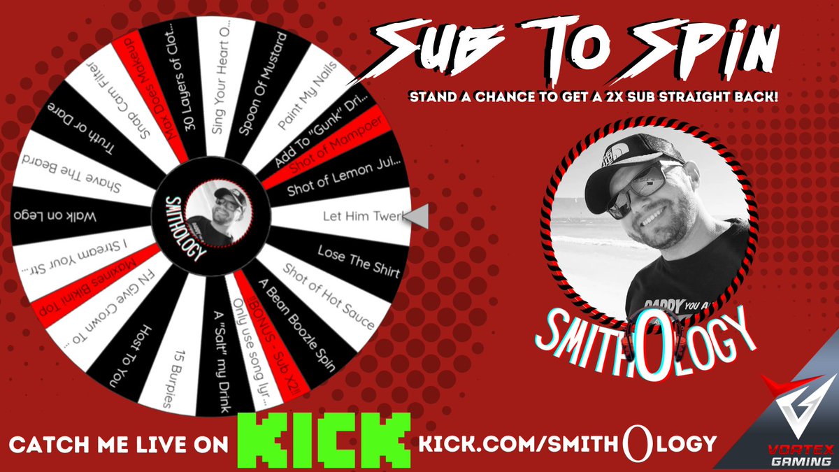 JustSmithology's tweet photo. Sub to Spin! Hey who knows...I might just end up subbing you back X2!!! Starting in exactly 30min!!!

This wheel scares me!

See you on @kick

https://t.co/2TKktPO9tm

#streamning #gaming #fortnite #kickstreaming #fyp #checkmarkarmy @Team_VRTXGaming @FreakyTV_live https://t.co/ft4JMyRmzl