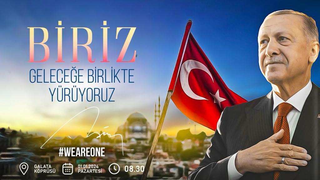 Şehirler ayağa kalkıyor: İstanbul, Londra, New York, Paris ve dahası... 
1 Ocak’ta #WeAreOne diyoruz ve tüm dünyaya güçlü bir mesaj veriyoruz.
2024 yılı işgale karşı direnişin, teröre karşı cesur yüreklerin hareketiyle başlayacak.
📅 Tarih: 1 Ocak 2024
🕒 Saat: 08.30
📍 Galata K