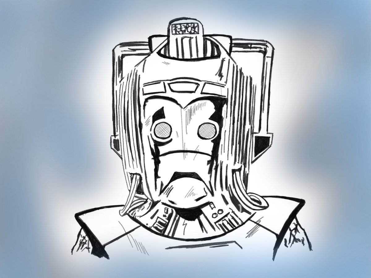 paul_bowler's tweet image. Here's a quick Cyberman sketch that I did this afternoon. #DoctorWho #Cybermen #doctorwhofanart