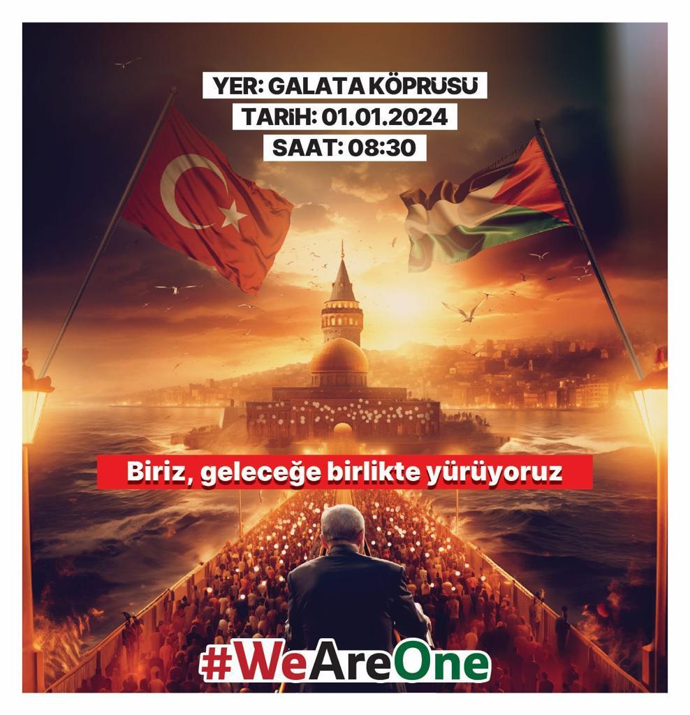 TugvaSanliurfa's tweet photo. Adımlarını at, katliamları durdur!

Filistin'de yaşanan acılara karşı duyarsız kalmayacağız! 

Birlik olacağız, barış ve adalet için sesimizi yükselteceğiz #WeAreOne

📅 Tarih: 1 Ocak 2024

🕒 Saat: 08.30

📍 Galata Köprüsü https://t.co/zQ6SHfLDuT