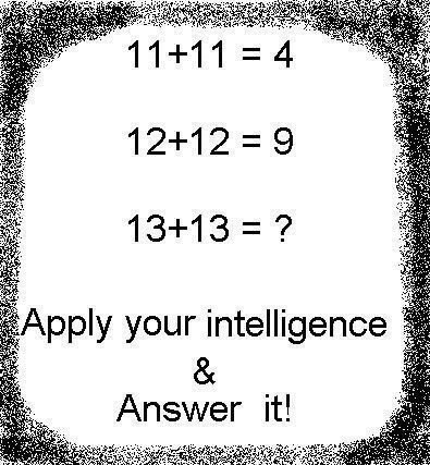 Apply your intelligence and let’s see!