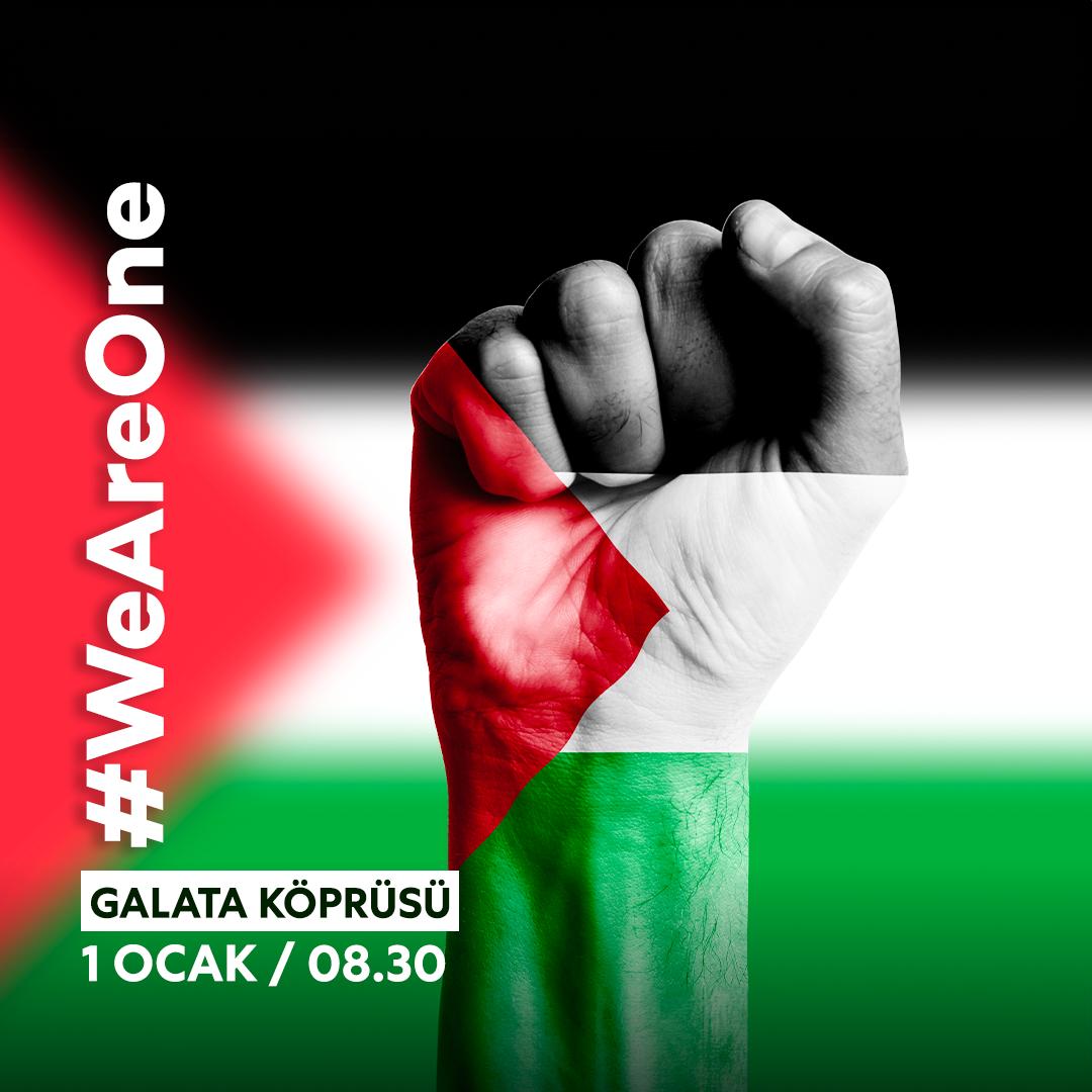 Gazze için kıyama kalkıyoruz. 
Haydi hep birlikte.

#WeAreOne