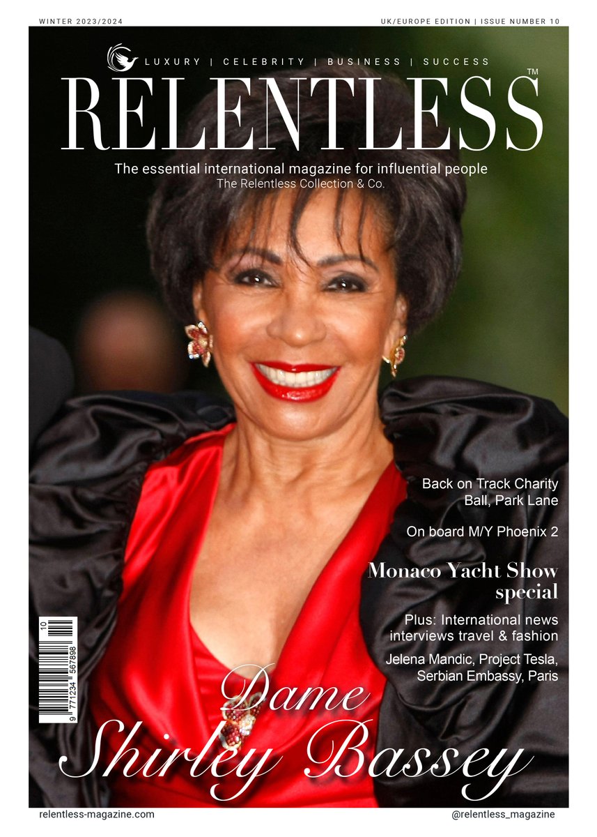 relentlessmag's tweet photo. Our new seasonal issue out now with living legend #DameShirleyBassey #shirleybassey #magazinecover #printmagazine #celebrity 

https://t.co/gwrzXh64lY https://t.co/asTjuUPOoe
