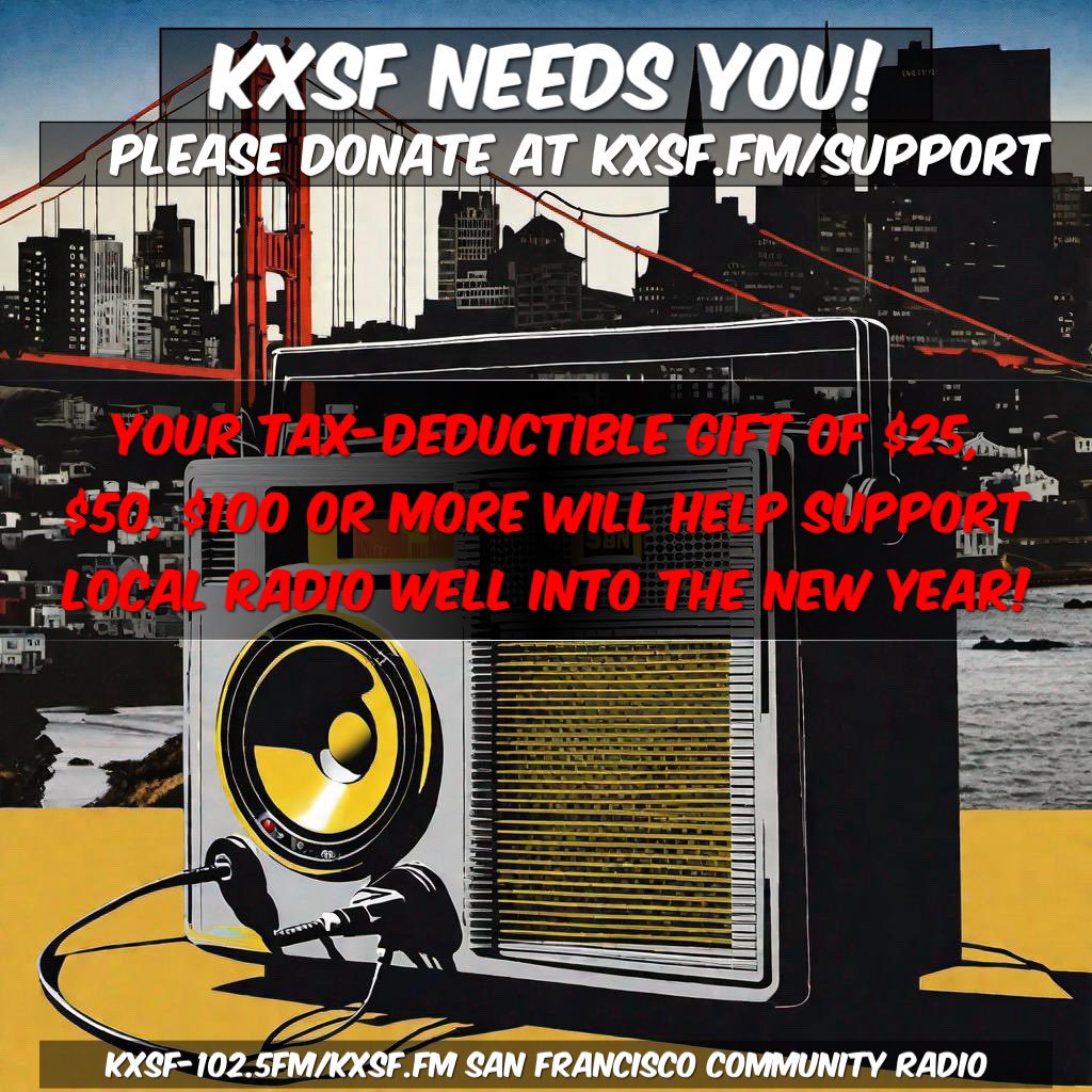 Thank you for supporting 100% volunteer run, independent, local KXSF 102.5fm We wish you a Happy New Year and all the best for 2024. 🍾💥💥🎉🥳🕺🎤🎧🎶 ——— #KXSF #SanFranciscoCommunityRadio #localradio #independentradio #communityradio #HappyNewYear #2024 #ThankYouListeners