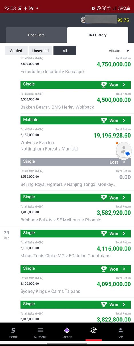 Aguerooo moment
Big congratulations to everyone who played with me🥳🥳✅️
Made over 30million naira today