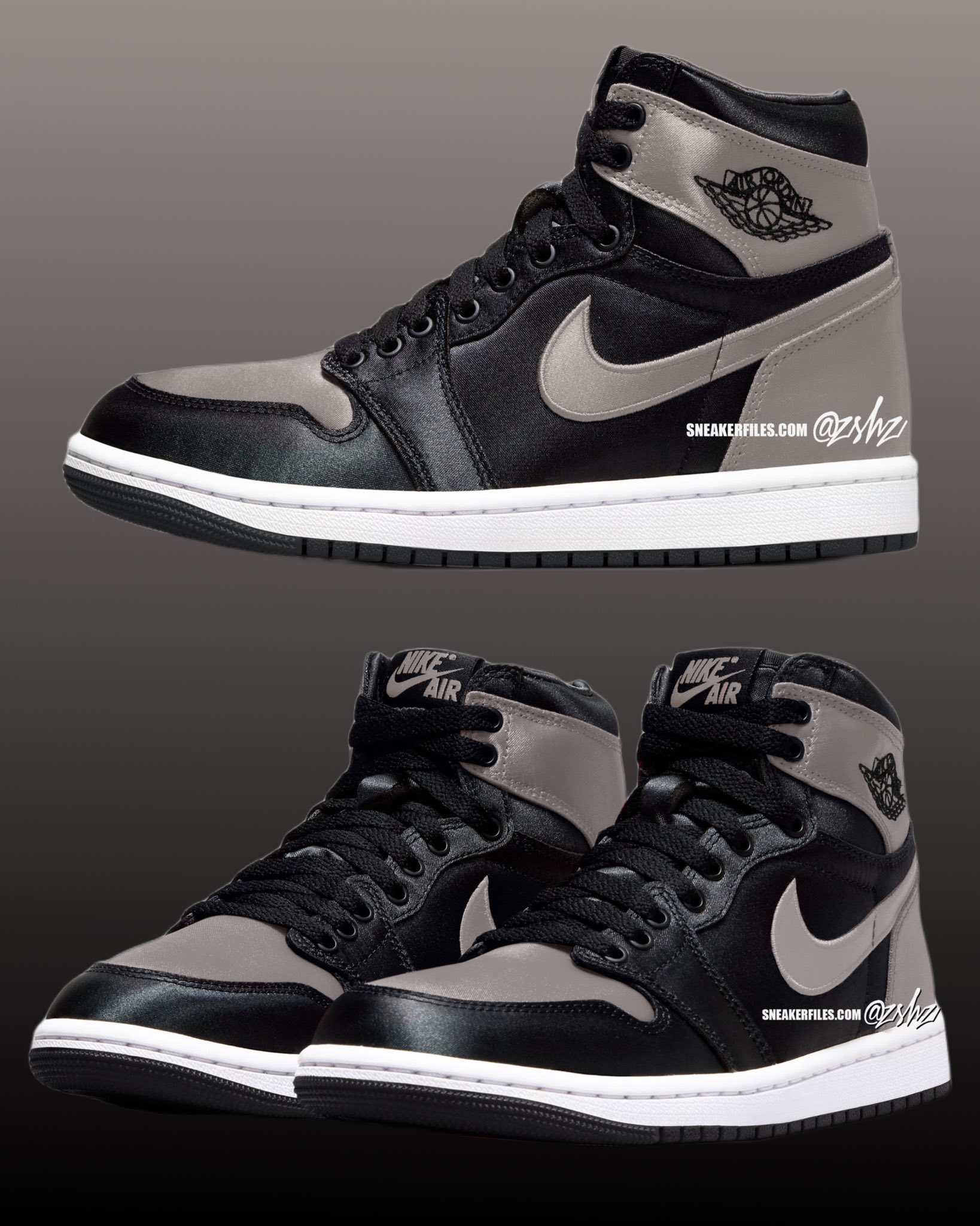 Nice Kicks on X Satin Shadow Air Jordan 1 s set to drop late 2024 https t 4x0SCcRdjx X