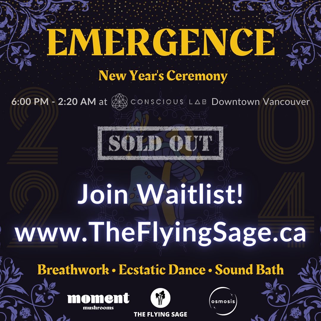 QuantumCareCa's tweet photo. 𝐄𝐌𝐄𝐑𝐆𝐄𝐍𝐂𝐄 🔮
A SOLD OUT expansive new year’s ceremony &amp; celebration designed to facilitate your full expression.

Hosted by The Flying Sage at Conscious Lab, Vancouver, BC.

✨ We look forward to co-creating a memorable portal of light to enter into 2024 together! https://t.co/b2l3eBSKWn