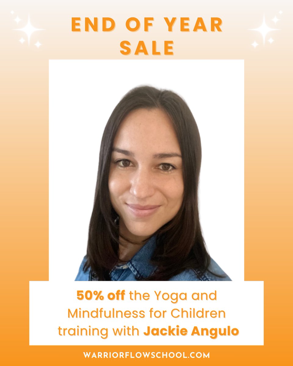 warriorflows's tweet image. Transform children&apos;s lives with our dedicated training in yoga and mindfulness.

More info: warriorflowschool.com/end-of-the-yea…

#WarriorFlow #WarriorFlowSchool #YogaForKids #MindfulnessForChildren #BalancedChildhood #JoyfulLearning #HolidaySale #CareGiver