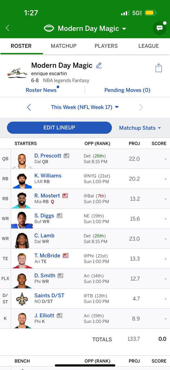 uchihaRiq's tweet photo. @AdamKoffler Lost back to back games by 1 point and missed the playoffs… would be in championship game if I just win 1 of the games https://t.co/eNtfkHptX5