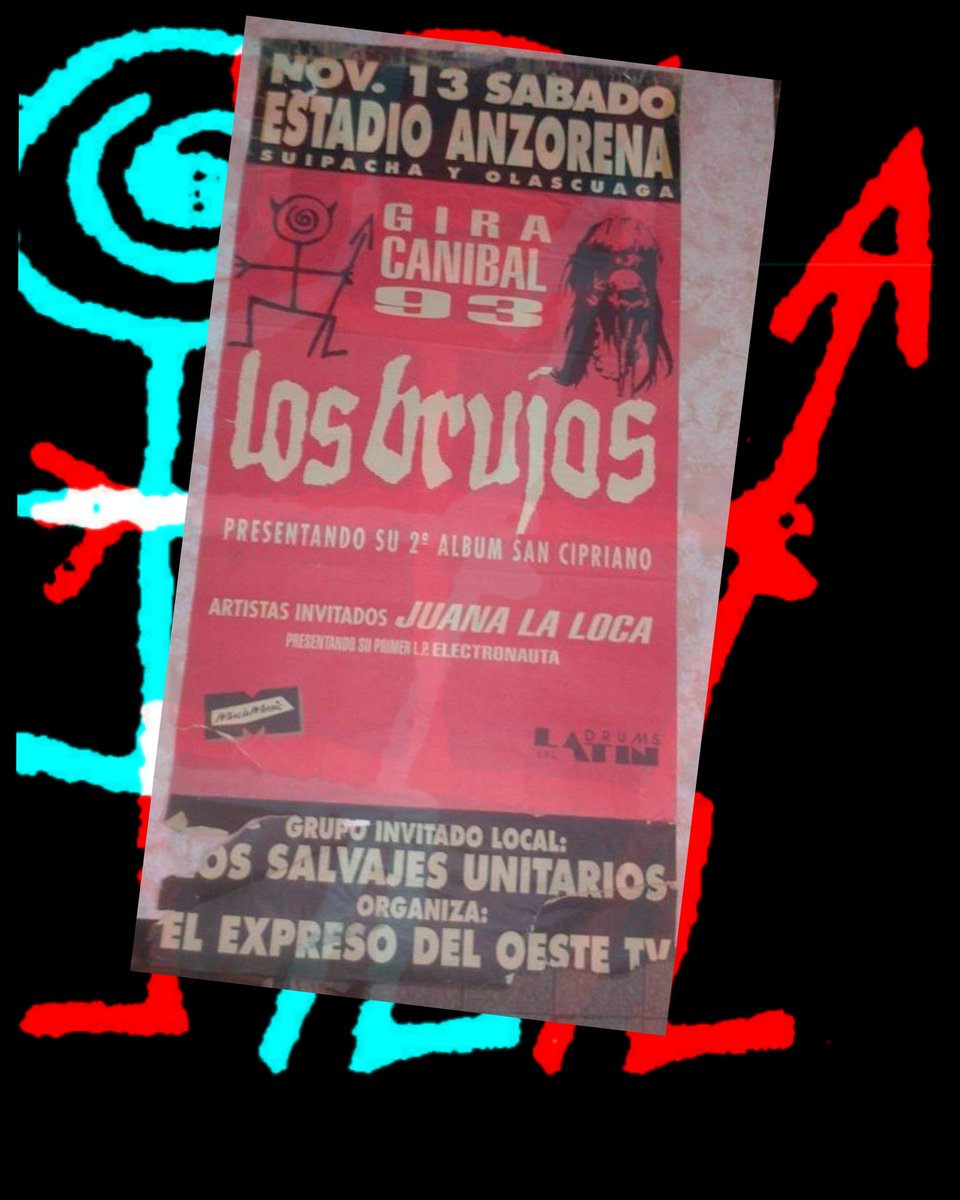 👽💾 Reliquia Brujera de #Sábado !!!

𝑳𝑶𝑺 𝑩𝑹𝑼𝑱𝑶𝑺 - '𝑺𝑨𝑵 𝑪𝑰𝑷𝑹𝑰𝑨𝑵𝑶: 𝟑𝟎° 𝑨𝑵𝑰𝑽𝑬𝑹𝑺𝑨𝑹𝑰𝑶' (𝟏𝟗𝟗𝟑-𝟐𝟎𝟐𝟑)

👽Último sábado del 2023 con este afiche enviado por @claudioamad desde  #Rivadavia provincia de #Mendoza 🇦🇷. Gira Canibal '93 !