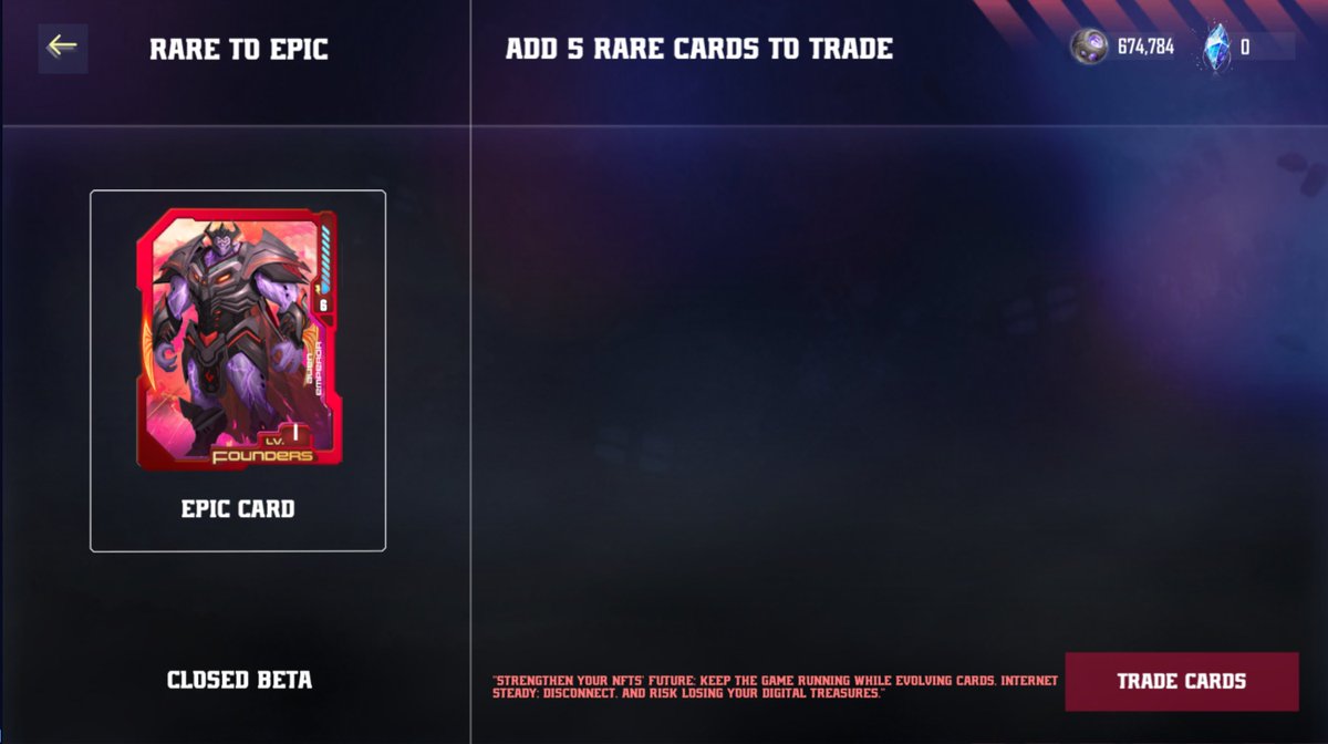 Don't mind me <a href="/WagmiGameCo/">WAGMI Games</a> , just casually burning 5 RARE Founder's Edition Alien Emperor's to create an EPIC! 👀🔥

But the BEST part in all this?  Burning/minting new NFTs is done "IN-GAME" as an event feature.

So the average gamer will have no idea they are doing the web3