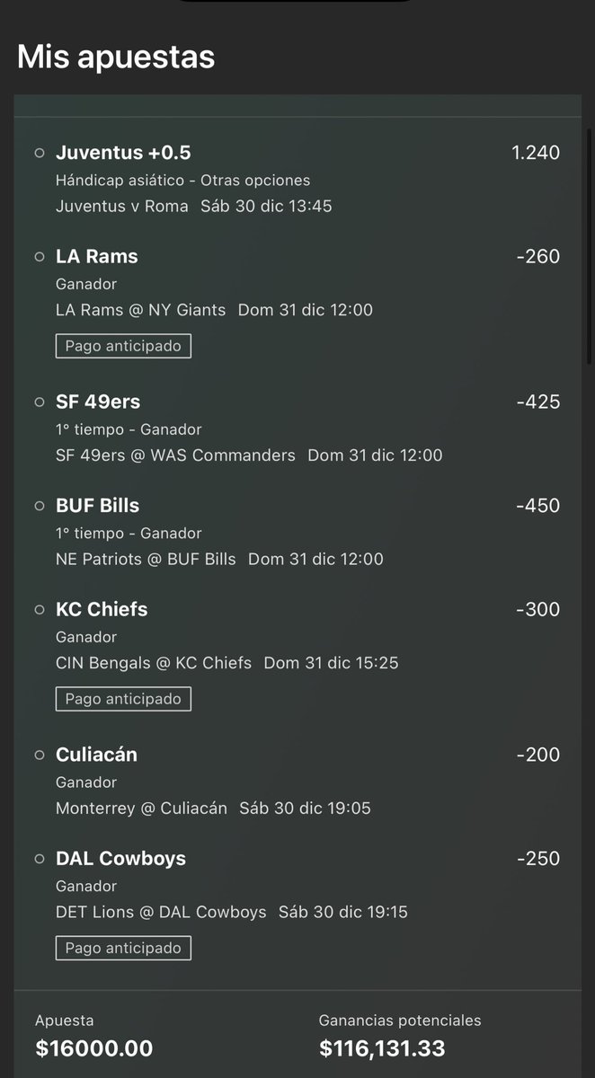 hugowx_'s tweet photo. Parlay 💣

De ganarse se van $2,000 entre los ♥️🔄🗯️ de este tweet https://t.co/o13H0dtLLc