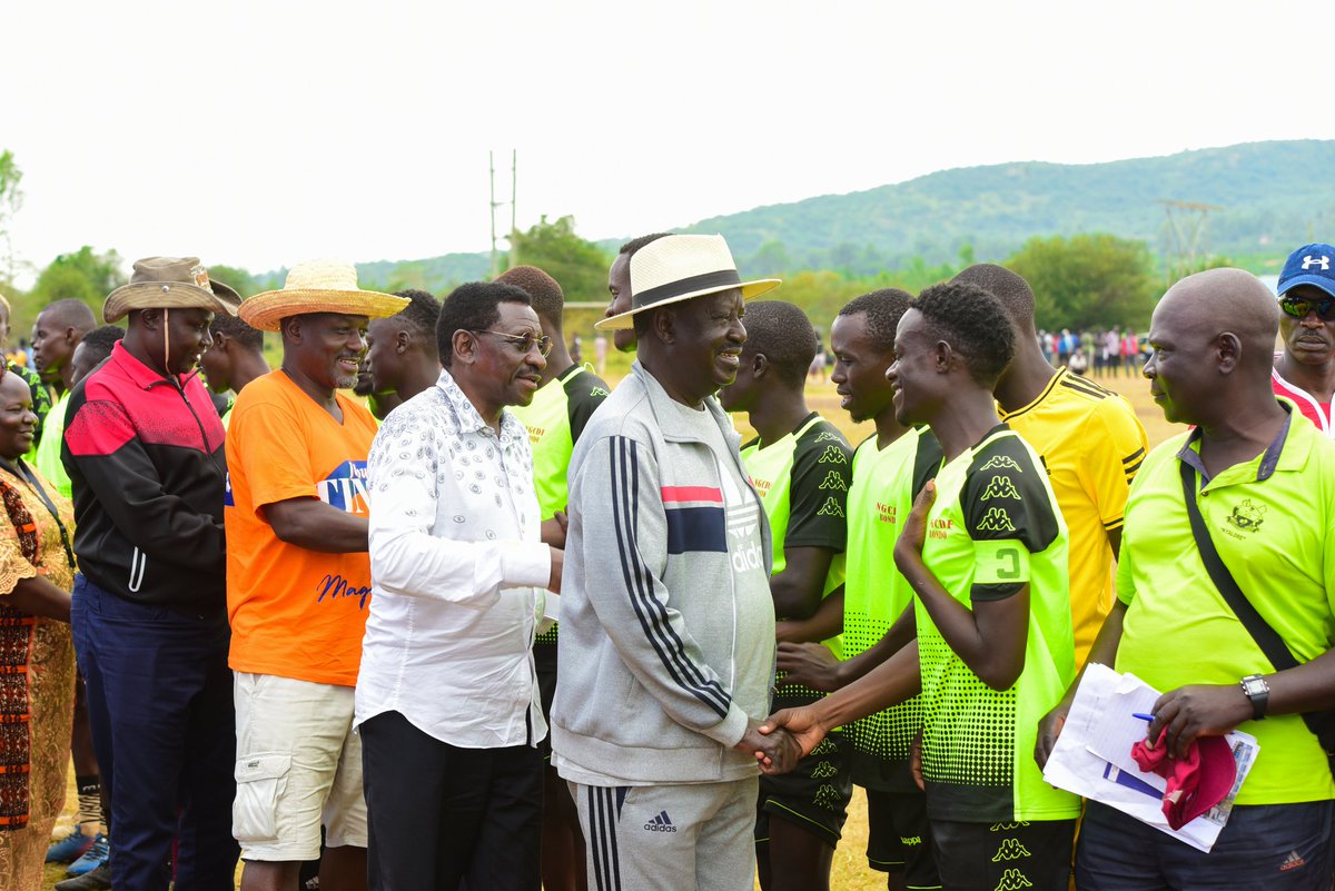 H.E. @RailaOdinga launched the construction of the perimeter wall of Migwena Sports and Cultural Ground in Bondo Constituency. Migwena is so monumental to this county and my administration will transform it to the required standards. We later watched a wonderful football match…