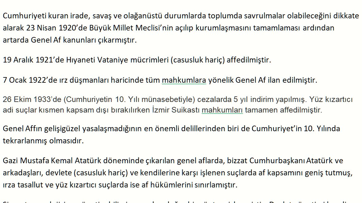 Cumhuriyetin kuruluşu, 10ncu yılı, 50nci yılında ilan edilen #GenelAF 100. Yılda niye ilan edilemedi?
O aflar siyasi mahkumları kapsıyordu!

Sarar rejimi Cumhuriyet'in en korkak ve en despot dönemi...

YeniyılDileğim ADALET