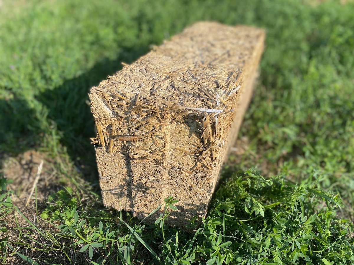 bioranch's tweet photo. Bio Ranch Jahresrückblick Juni 2023

Der erste Paludistein!
Ein Stein mit einer Mischung aus Hanfkalk und Schilfkalk.
Das Schilf war vorher eine Dacheindeckung in Flecken Zechlin.

#BioRanch #Zempow #Paludistein #Hanfkalkstein #Paludikultur #Schilf https://t.co/hrQ4Fbk7LU
