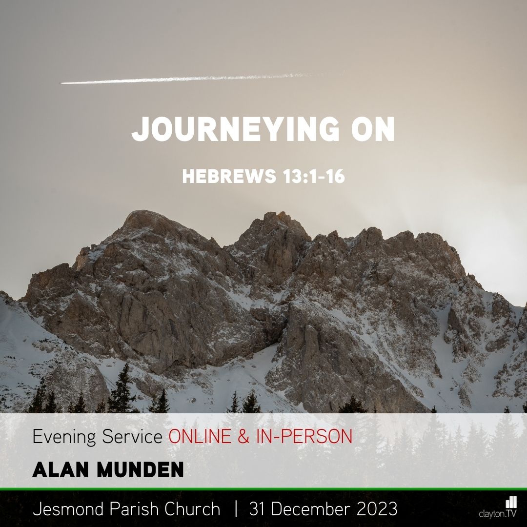 This time tomorrow, Alan Munden will be preaching from Hebrews 13:8!

The Bible is full of journeys, so with all that change, how do we also see that Jesus Christ is the same yesterday, today, and forever?

Watch the live stream here: clayton.tv/new/0i0/10323/