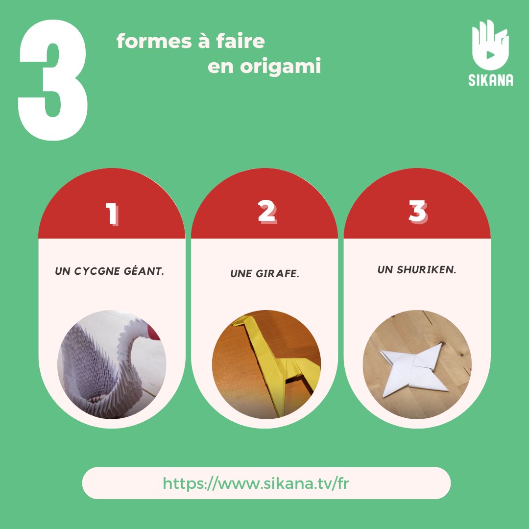 sikanaFR's tweet photo. 😀L'origami est un art ancestral, fortement influencé par le Japon. Il s'agit de plier une feuille de papier pour créer différentes formes.

 📹N’hésitez pas à retrouver notre playlist origami sur YouTube : https://t.co/MsbB37yNmY

#origami #art #papier https://t.co/20puzsdPFE