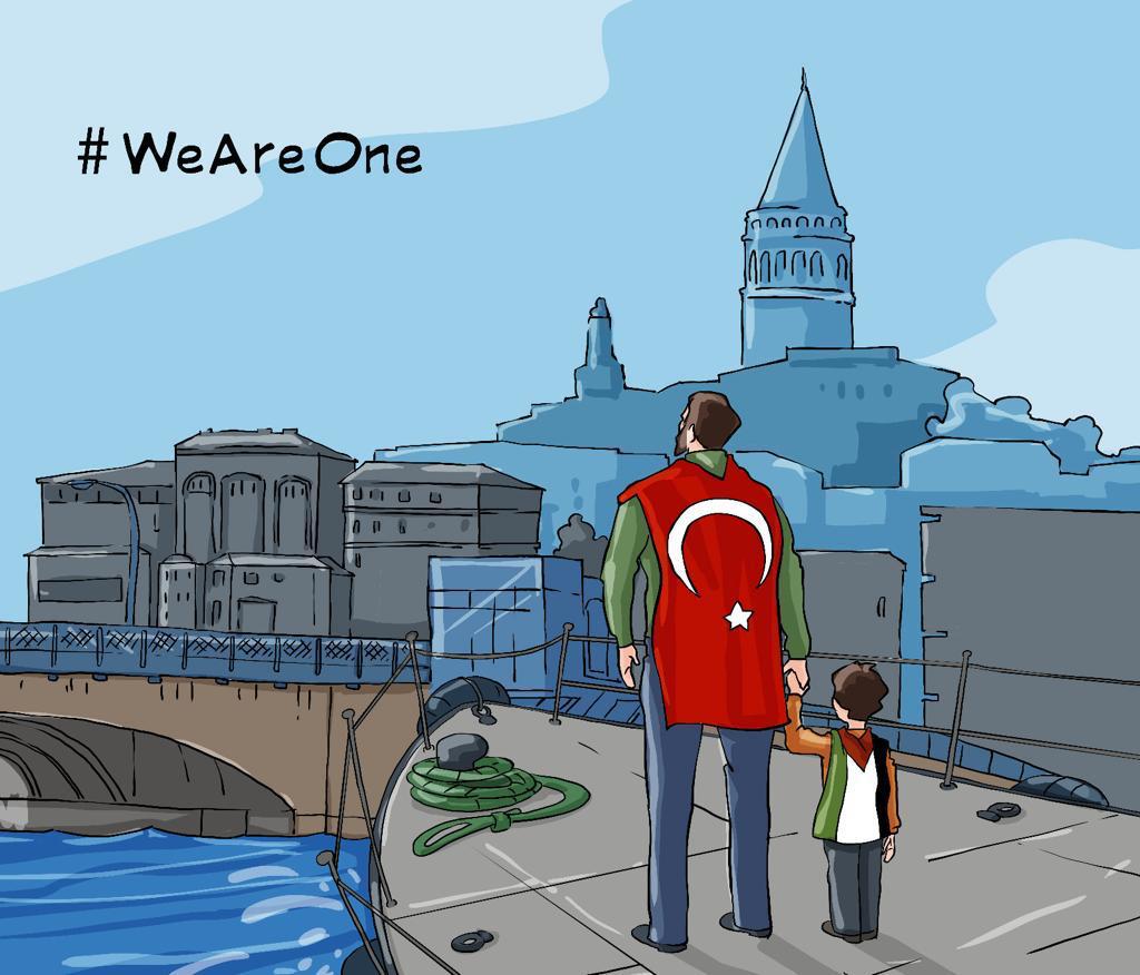 Adımlarını at, katliamları durdur!
Filistin'de yaşanan acılara karşı duyarsız kalmayacağız! 
Birlik olacağız, barış ve adalet için sesimizi yükselteceğiz #WeAreOne
📅 Tarih: 1 Ocak 2024
🕒 Saat: 08.30
📍 Galata Köprüsü
